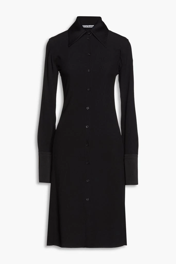 Acne Studios Satin-trimmed cady shirt dress 1
