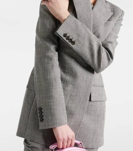 Acne Studios Pinstripe double-breasted linen-blend blazer 5
