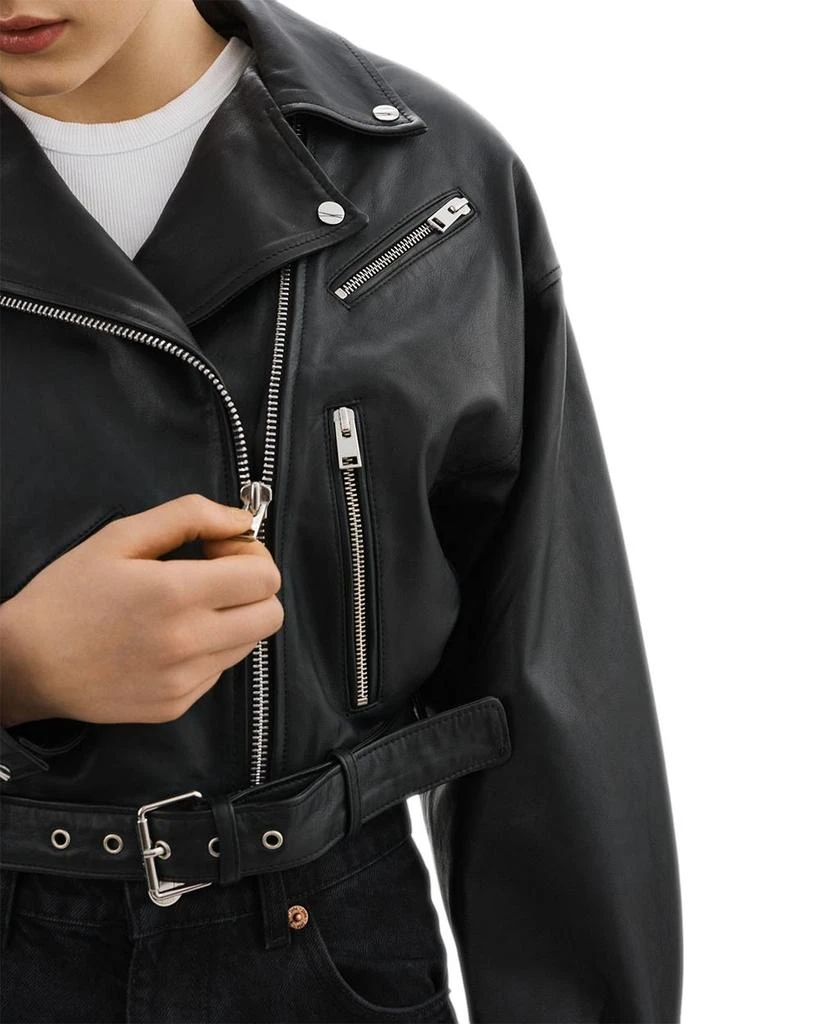 LaMarque Dylan Cropped Leather Biker Jacket 5