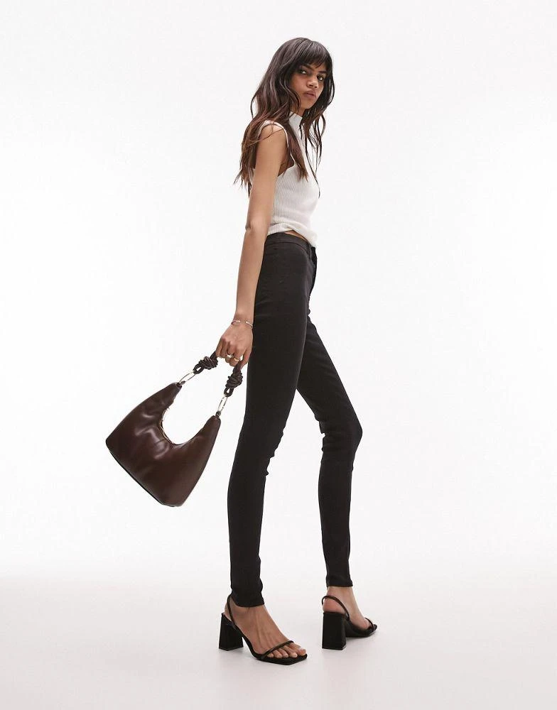 Topshop Topshop high rise Joni jeans in black 1