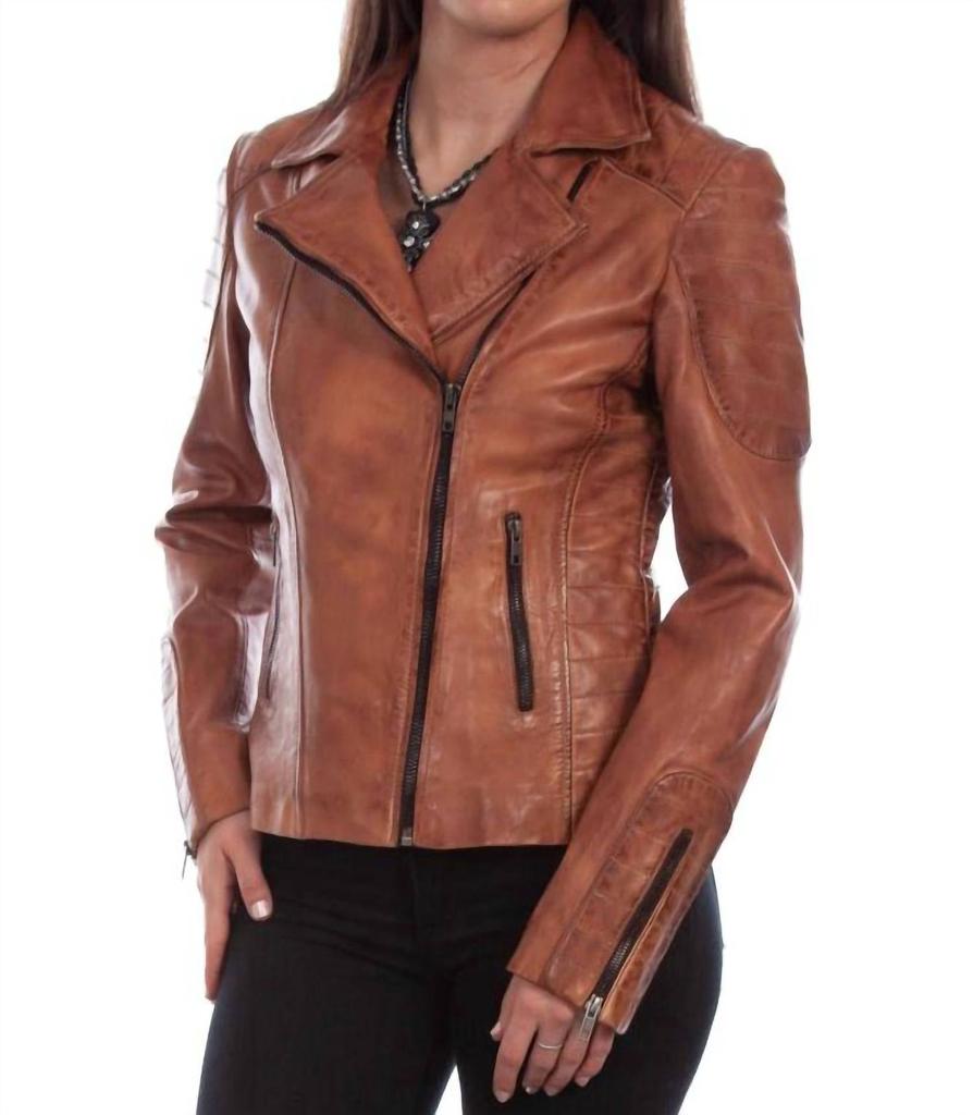 Scully Scully - Women's Sanded Leather Motorcycle Style Jacket