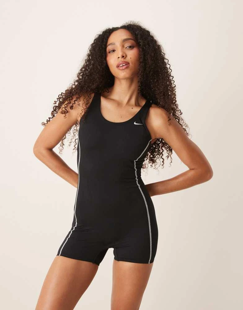 NIKE Nike Hydrastrong shorty swimsuit in black 1