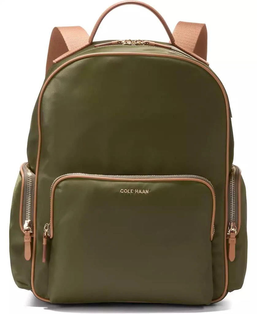 Cole Haan Leather Backpack with gold accents Cole Haan Leather Backpack Purse: Tan Pebbled Leather  main image 3