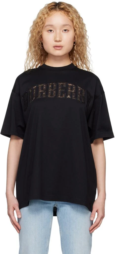 Burberry Black Oversized T-Shirt 1