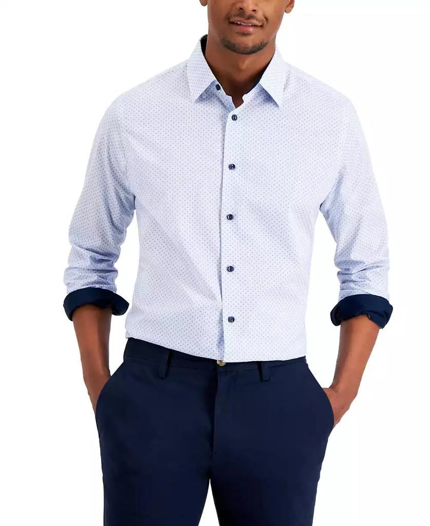 Club Room Men's Dot Stripe Shirt, Created for Macy's 1