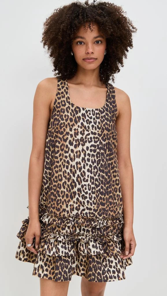 Ganni Printed Cotton Poplin Mini Dress 6