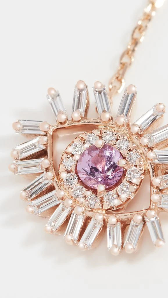 Suzanne Kalan 18k Rose Gold Mini Evil Eye Necklace 3