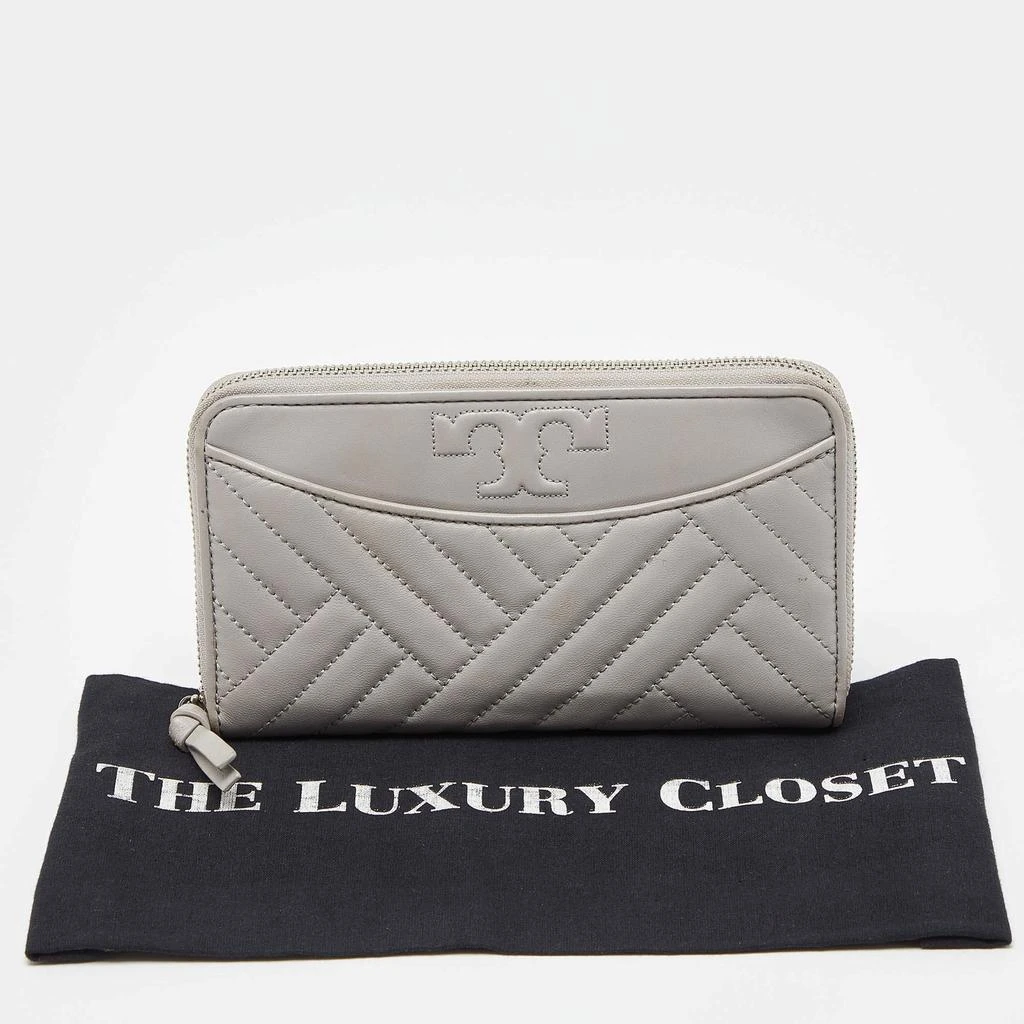 Tory Burch Tory Burch Grey Leather Alexa Continental Wallet 8