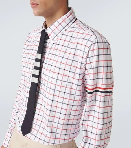 Thom Browne RWB Stripe checked cotton flannel shirt 5