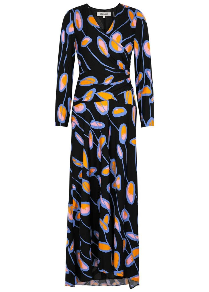 DIANE VON FURSTENBERG Lanira printed satin maxi dress 1