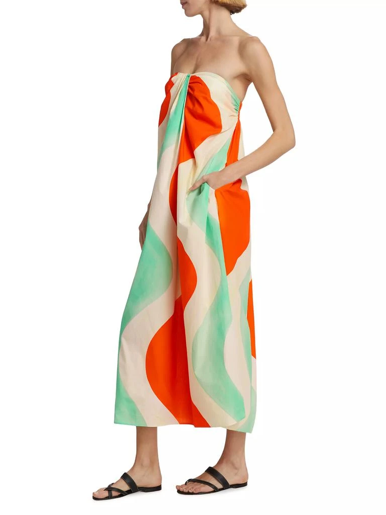 Mara Hoffman Alice Strapless Cotton Midi-Dress 2