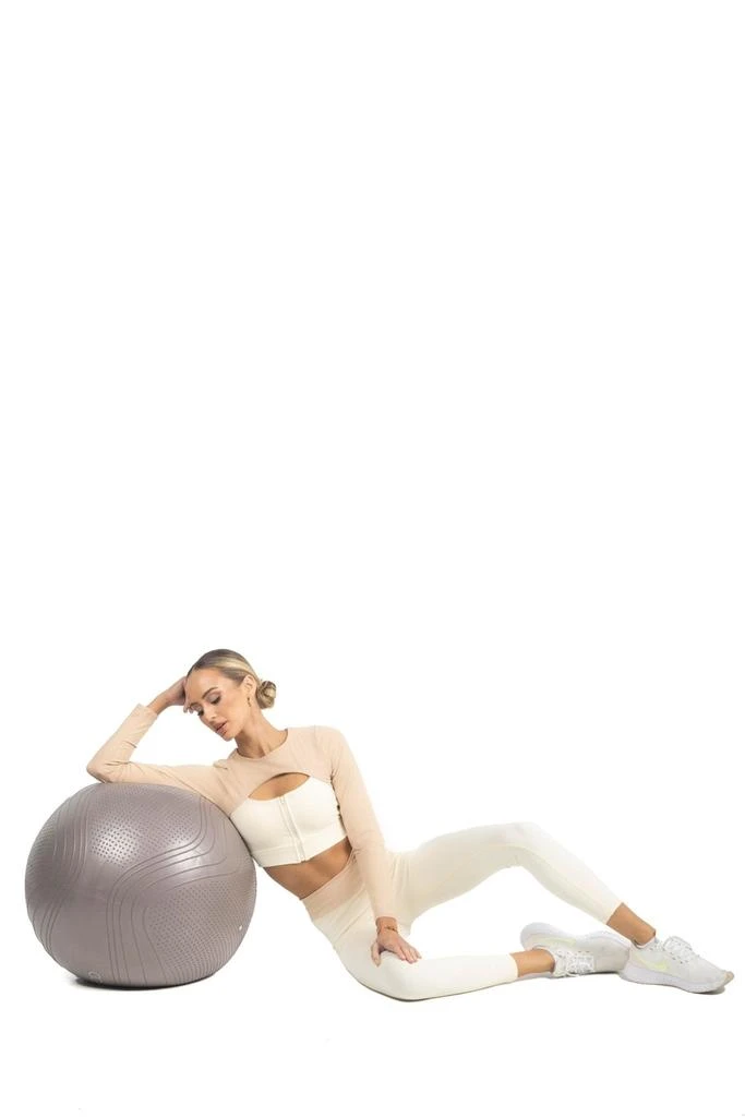 Akalia Alisha V Waistline Colorblock Legging in Beige 3