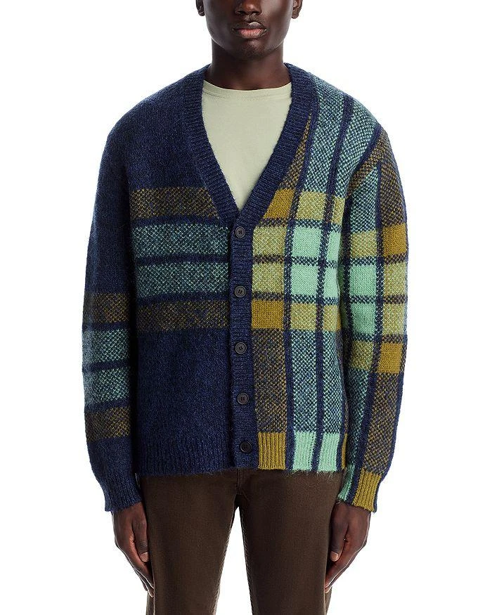 Maison Kitsune Check Intarsia Knit Cardigan 3