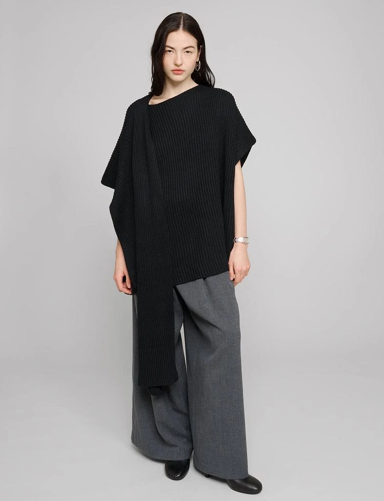 Pixie Market Black Knit Cape Top 4