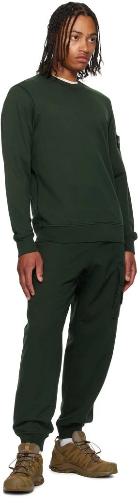 Stone Island Green 6200003 Brushed Organic Cotton Fleece Sweatpants 5