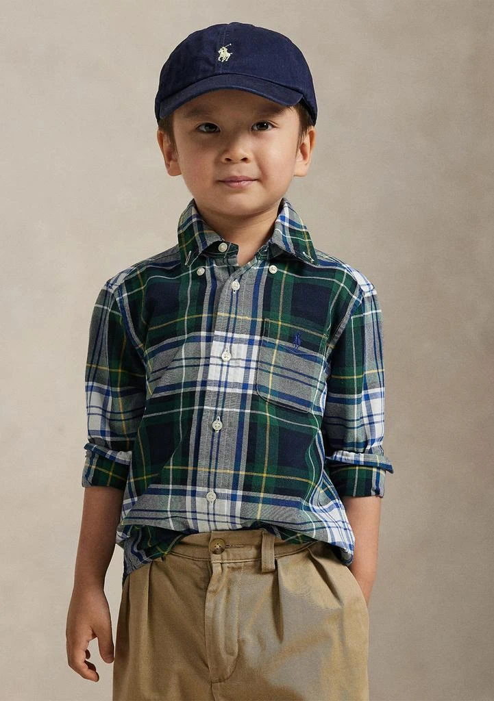 Ralph Lauren Boys 4-7 Plaid Cotton Oxford Shirt