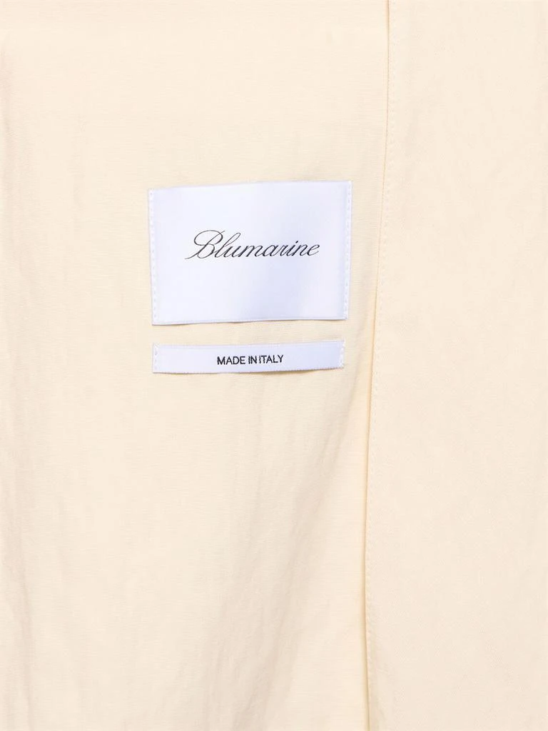 BLUMARINE Washed Gabardine Jacket W/ Rose Pin 6