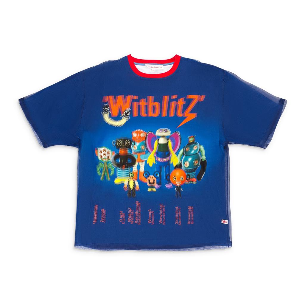 Walter Van Beirendonck W-FAMILY DOUBLE BLUE T-SHIRT