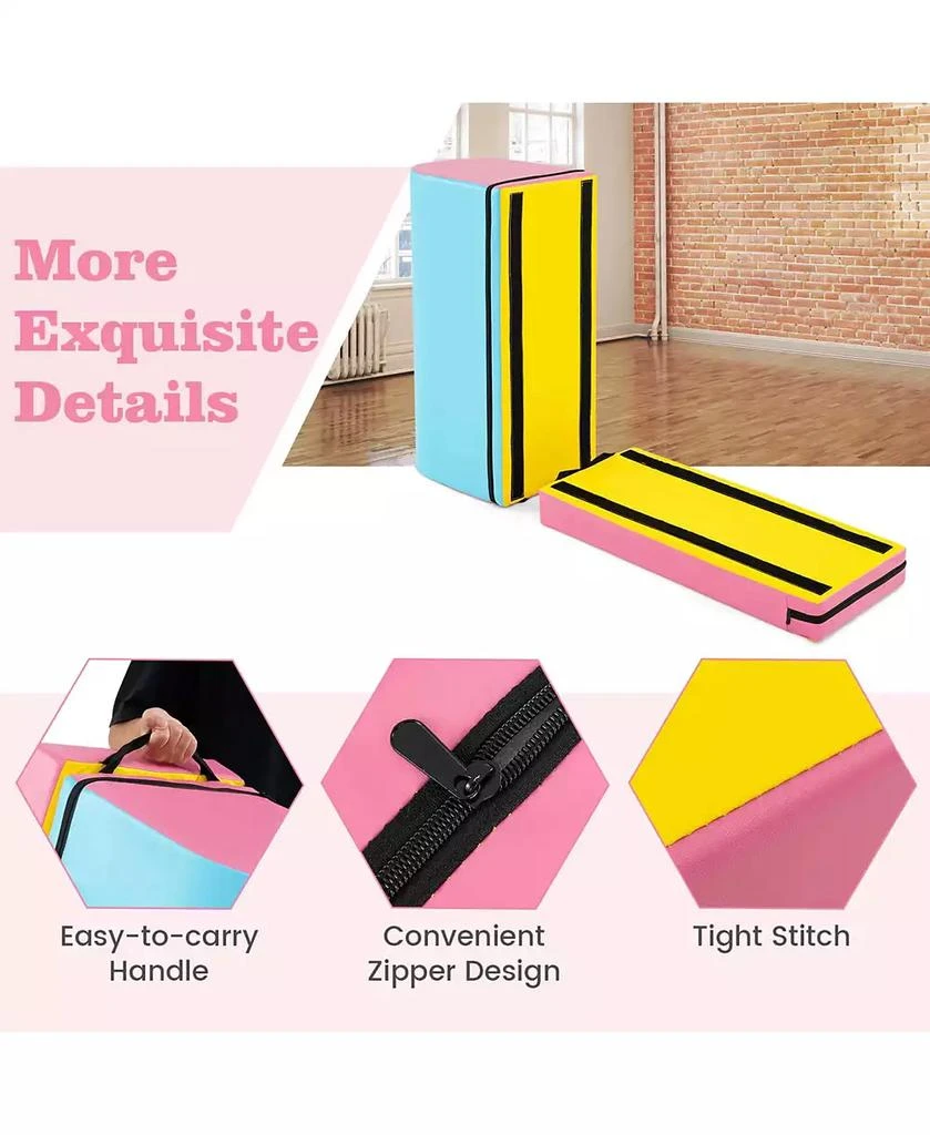 Costway Mailbox Tumbling Mat Gymnastics Vaulting Box with Detachable Mat 
Carrying Handle 10