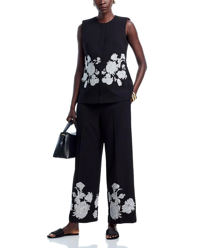 Tahari Isla Embroidered Sleeveless Jacket 3
