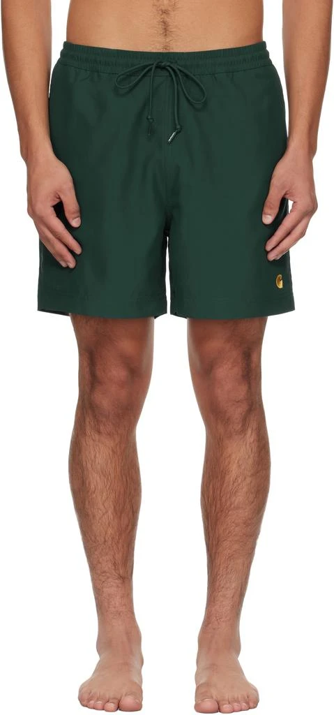 Carhartt WIP Green Chase Swim Shorts
