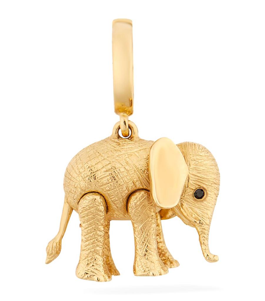 Annoushka Yellow Gold and Diamond Baby Elephant Charm