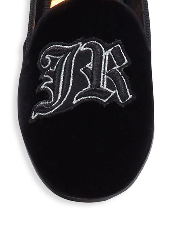 John Richmond Logo Velvet Smoking Slippers 5