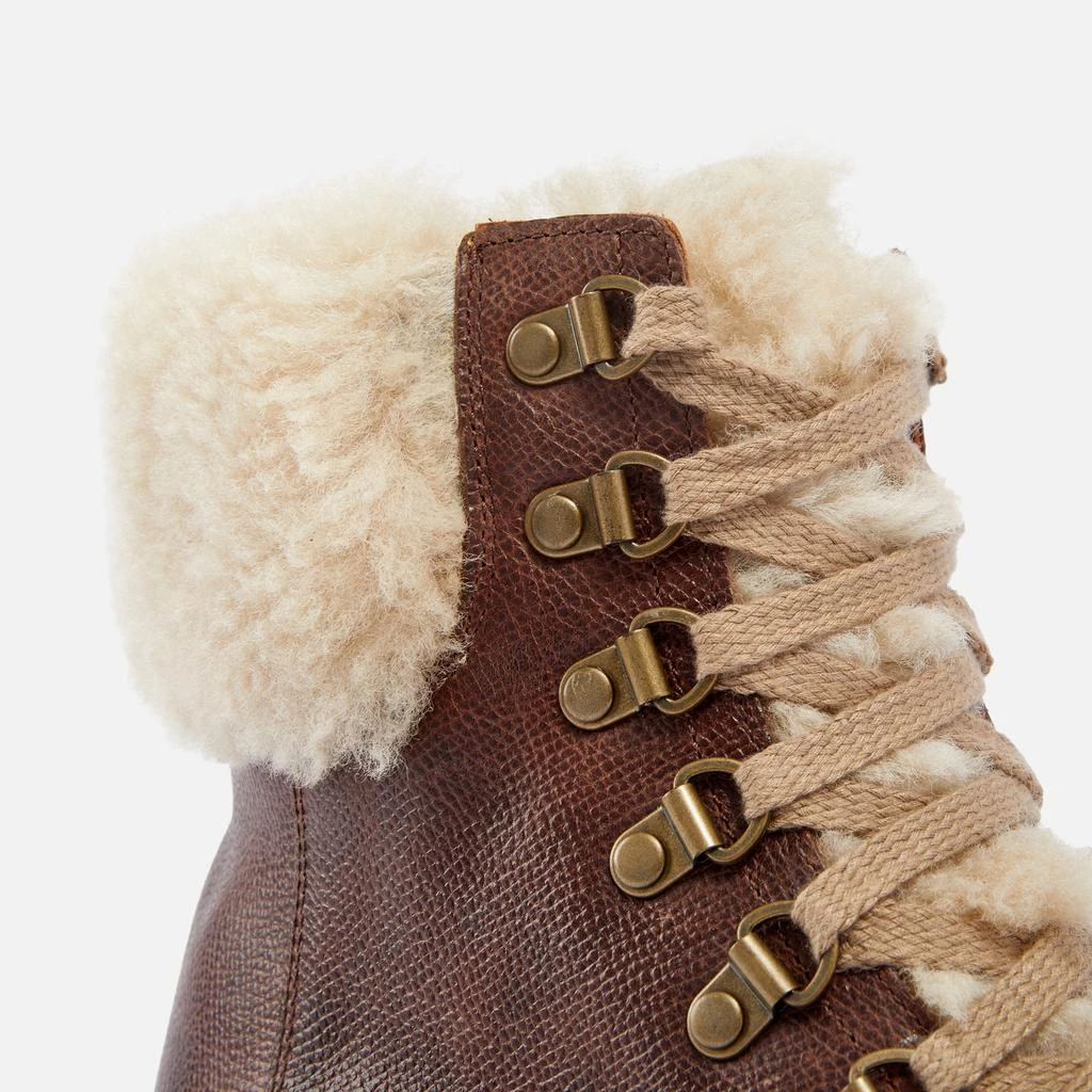 Grenson Grenson Nettie Leather and Shearling Hiking-Style Boots 4