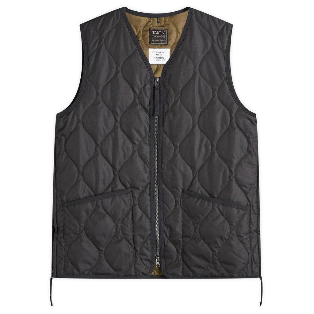 Taion Taion Military Zip V-Neck Down Vest 1