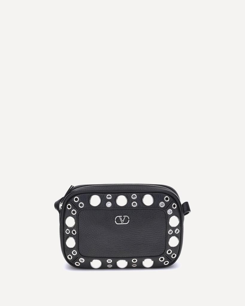 ショルダーバッグ・ポシェット VALENTINO TWO-TONE RAFFIA ROCKSTUD CROSSBODY BAG Valentino Two-tone Raffia Rockstud Crossbody Bag - Crossbody