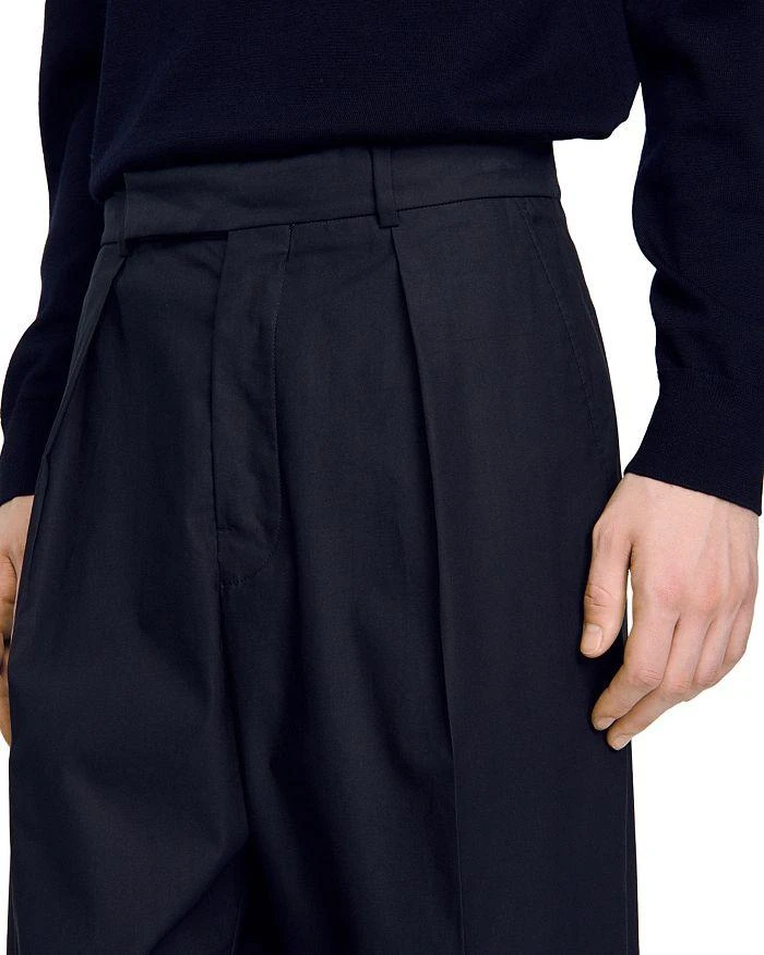 Sandro Gerard Wool Wide Leg Pleated Pants 5