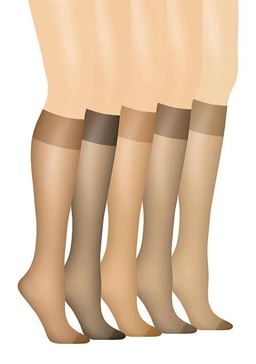 Hanes Silk Reflections Knee Highs With Reinforced Toe 1