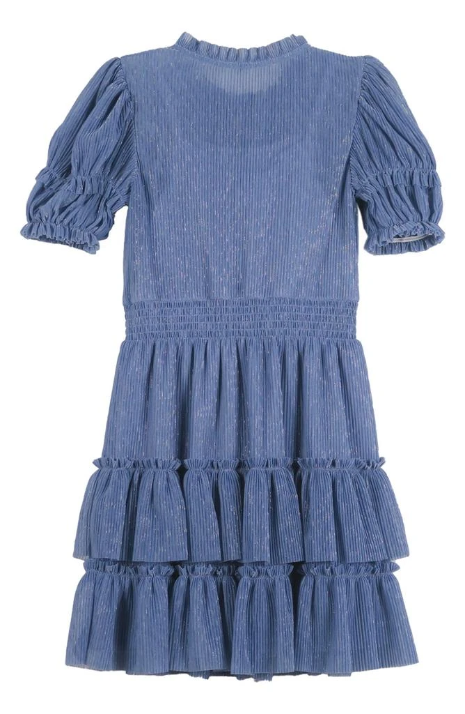 Zunie Kids' Plissé Tiered Dress 2