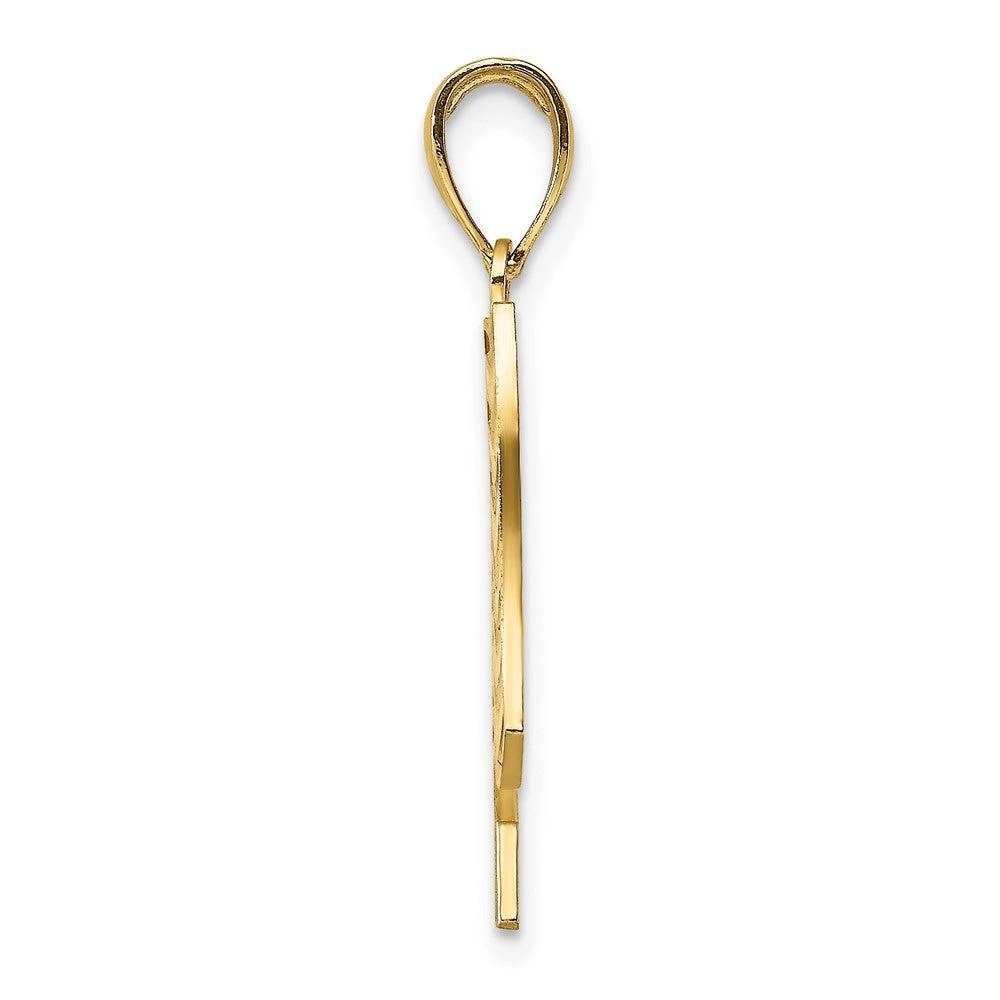 Diamond2Deal 10k Yellow Gold Enamel American Flag Charm Pendant 2