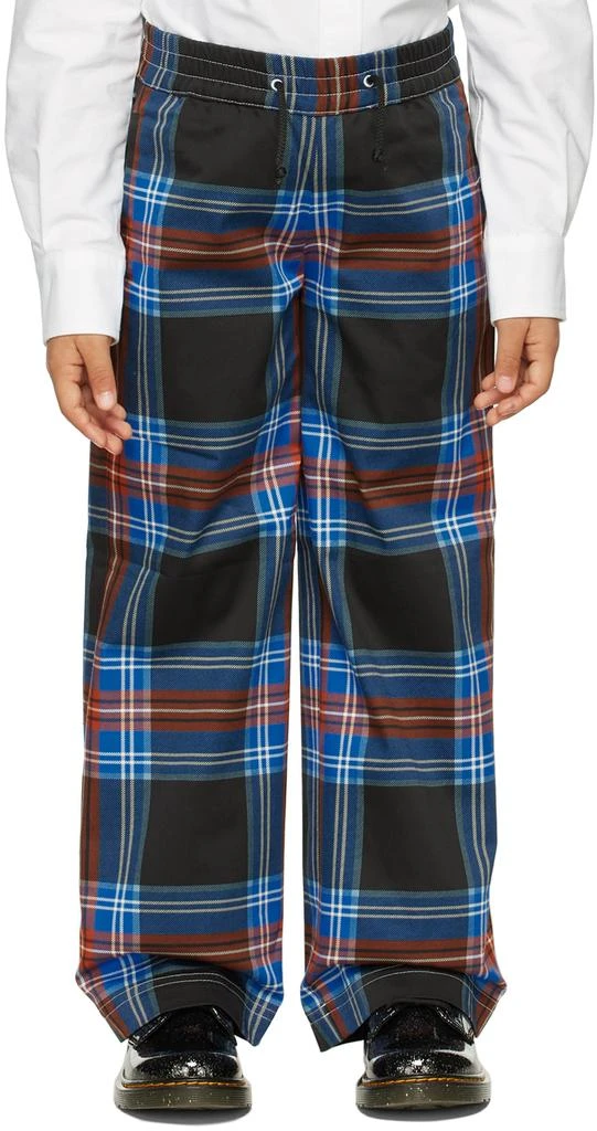 Charles Jeffrey Loverboy SSENSE Exclusive Kids Black Tartan Trousers 2