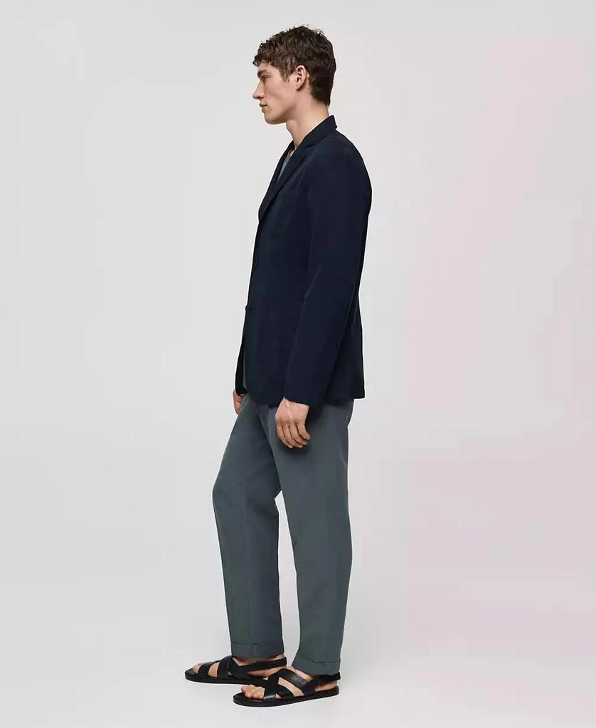 Mango Men's Slim Fit Linen Cotton-Blend Blazer 5