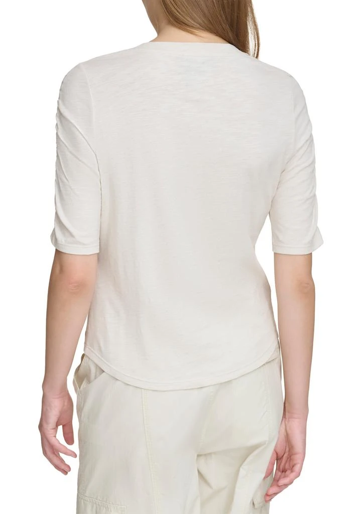 DKNY Women
s Ruch Sleeve Knit Top 2