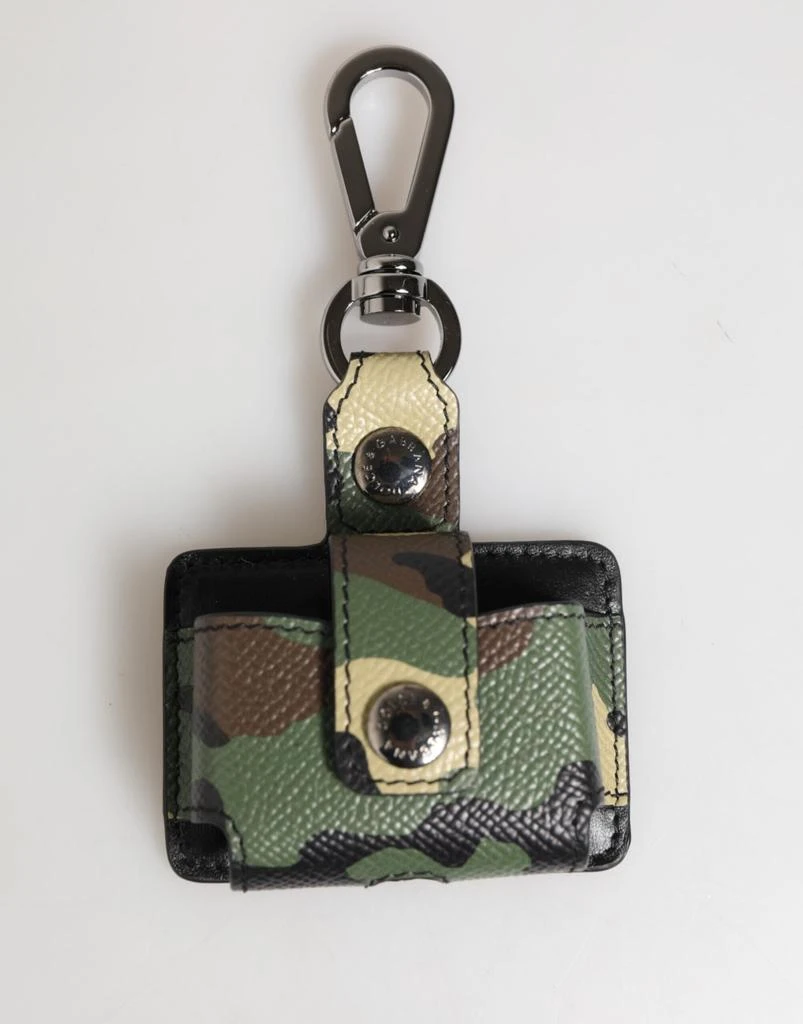 Dolce 
Gabbana Camouflage Leather Metal Accessory Airpods Men
s Case