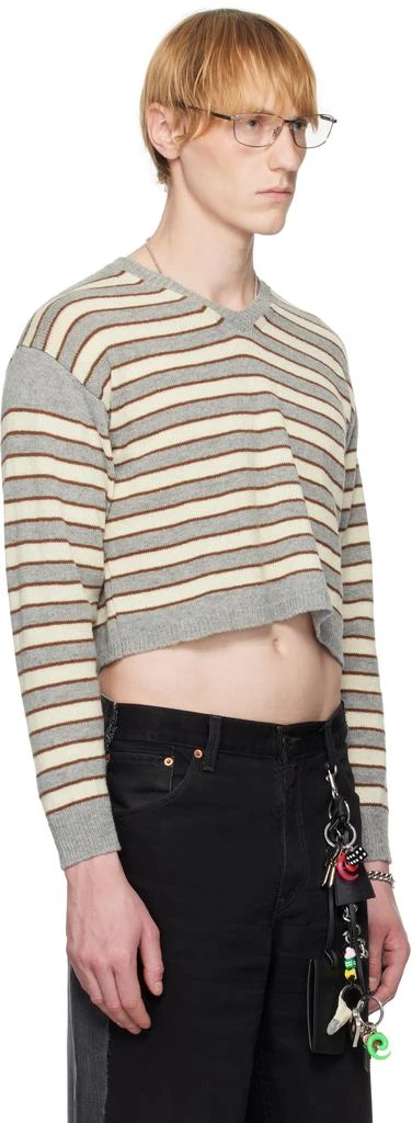 Ashley Williams Gray & Beige Molly Knit Sweater 2