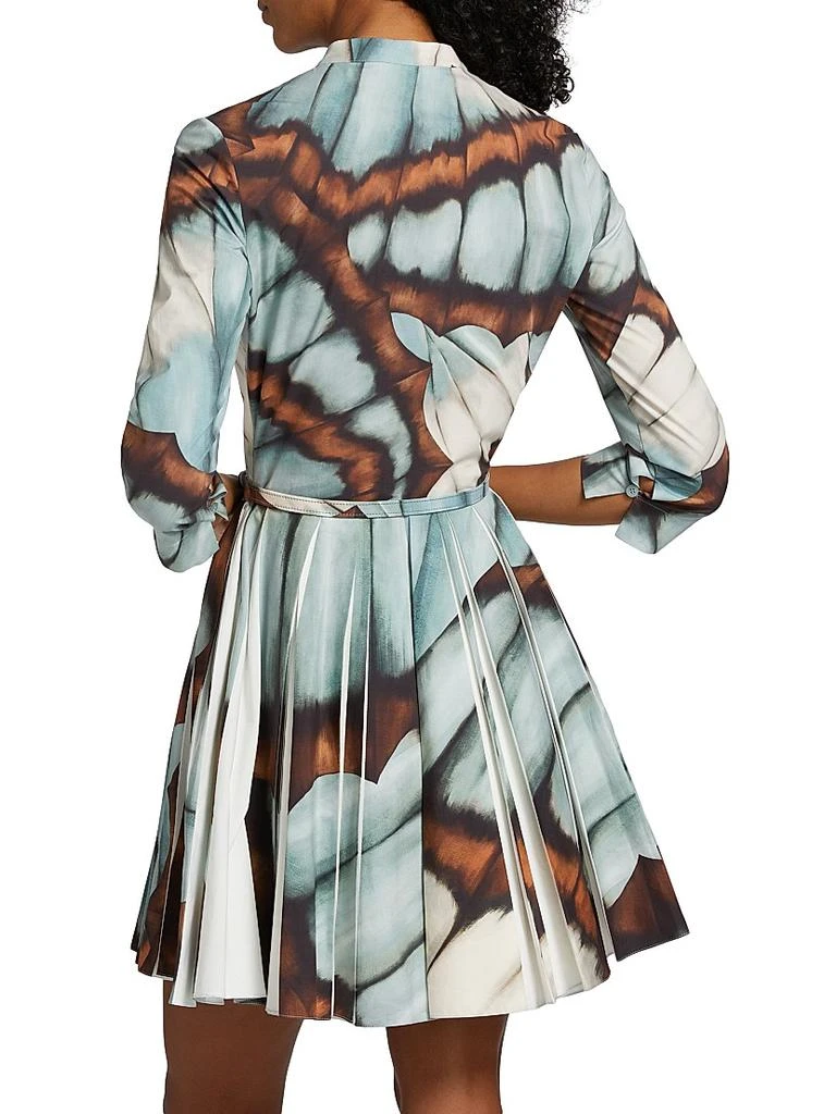 Oscar de la Renta Butterfly Belted Mini Shirtdress 5
