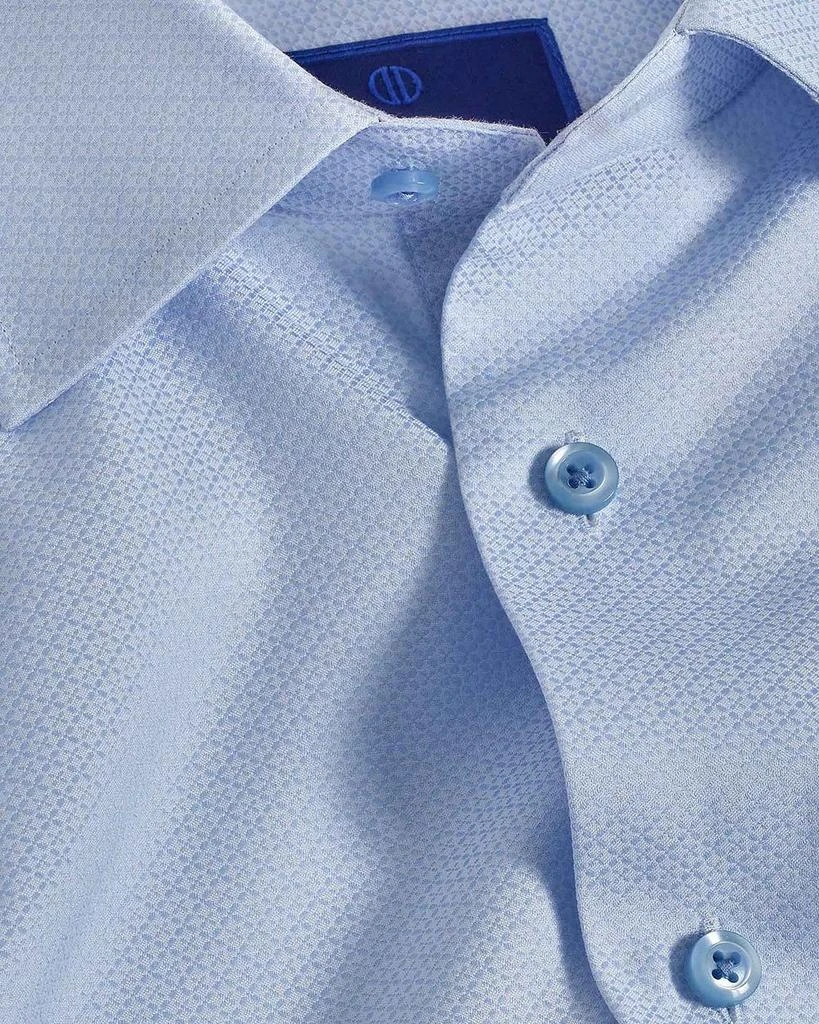 David Donahue Trim Fit Diamond Dobby Dress Shirt 2