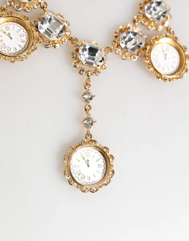 Dolce 
Gabbana Crystal Clock Pendant Statement Jewelry Women
s Necklace 2