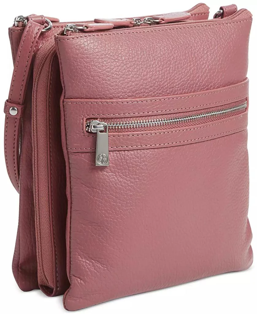 Giani Bernini Triple-Zip Pebble Leather Dasher Crossbody, Created for Macy's 4