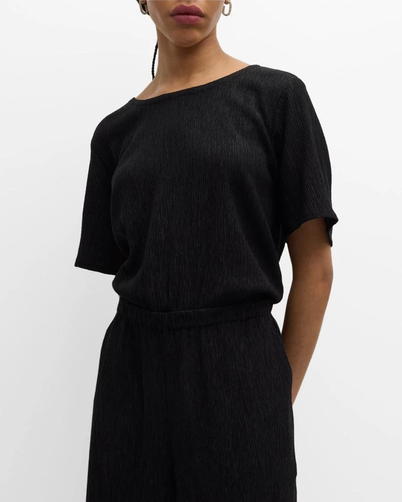 Eileen Fisher Cropped Wide-Leg Crinkled Jumpsuit 7