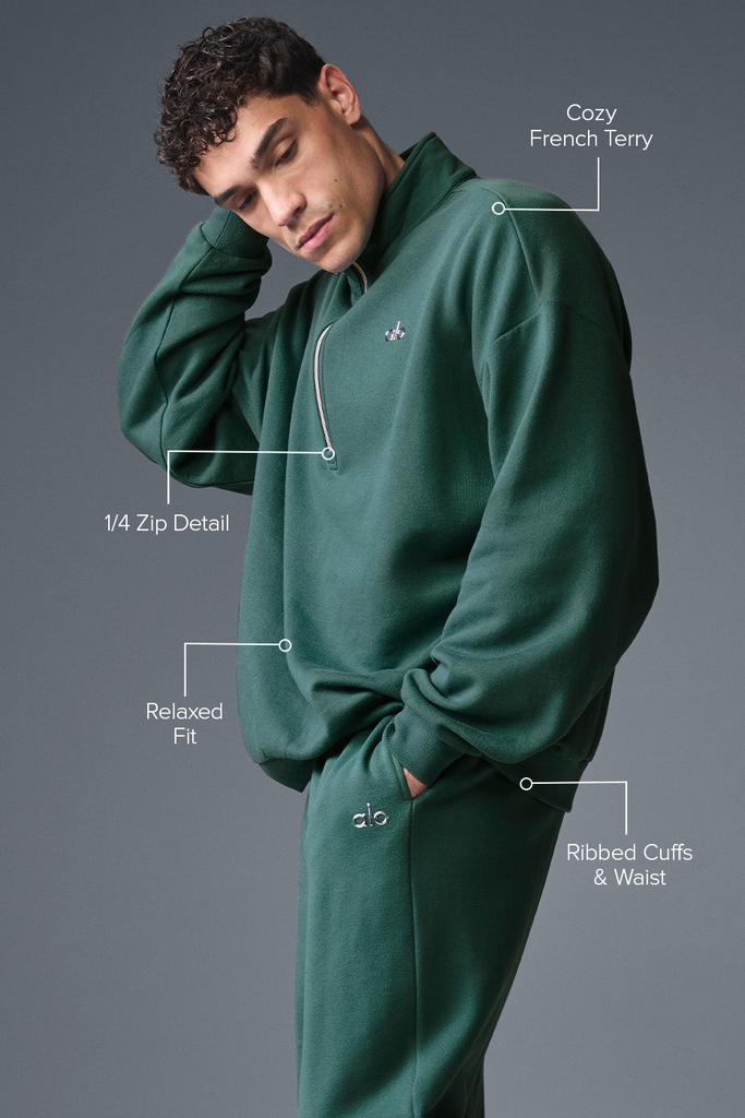 Alo Accolade 1/4 Zip Pullover - Winter Ivy - Hoodies - Free