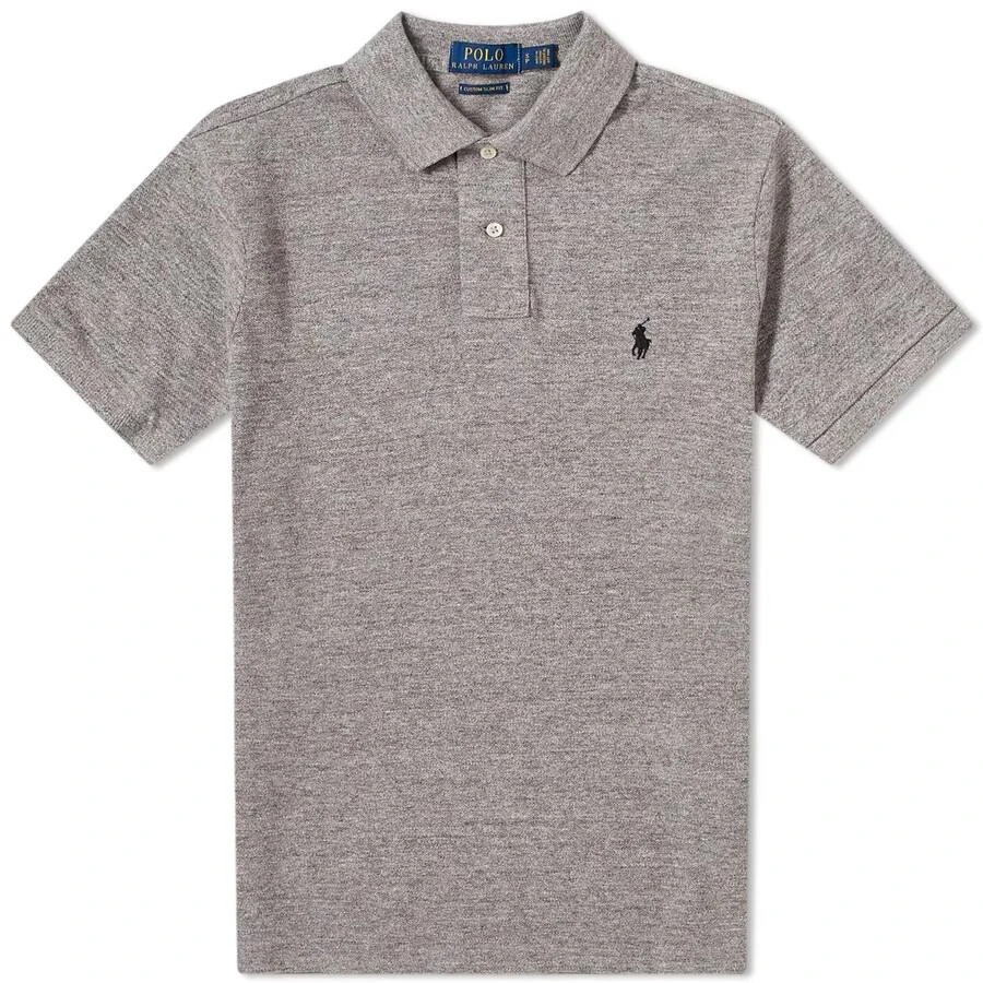 Ralph Lauren Classics Grey Embroidered Logo Polo Shirt 1
