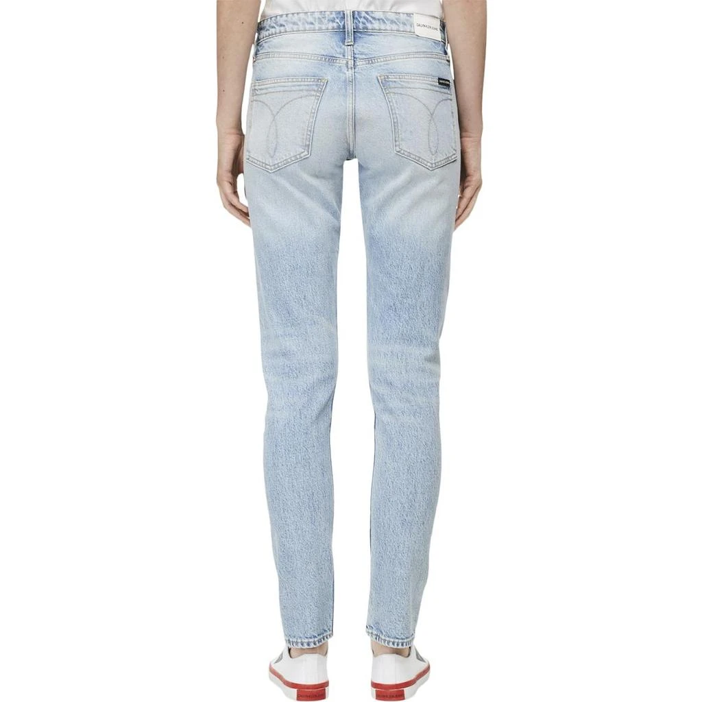 Calvin Klein CKJ 021 Womens Mid-Rise Light Wash Slim Leg Jeans 2