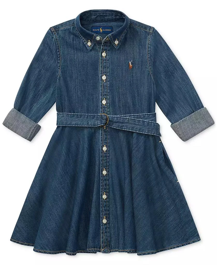 Ralph Lauren Toddler and Little Girls Belted Cotton Chino Shirtdress 3