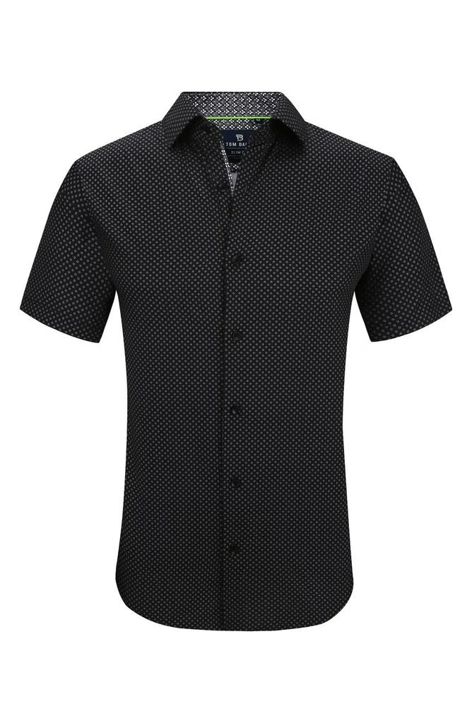 TOM BAINE Slim Fit Performance Short Sleeve Button-Up Shirt 3