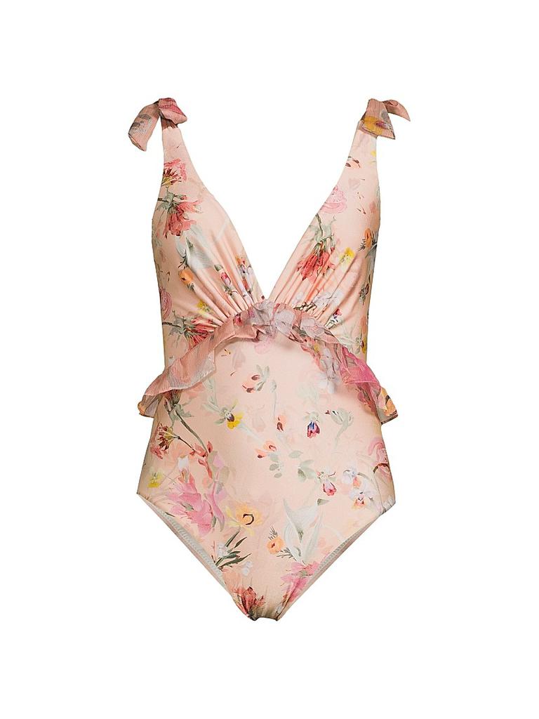 PatBO Lily Flower One-Piece Swimsuit